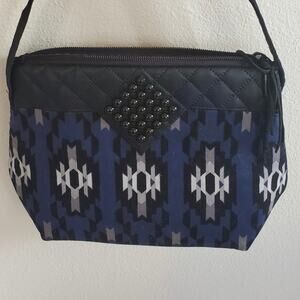 Tribal Boho Blue Black Crossbody Handbag Purse by Frill